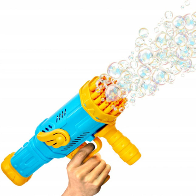 Mitragliatrice pistola spara bolle di sapone a batteria luce 32 bolle enzoled