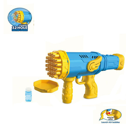 Mitragliatrice pistola spara bolle di sapone a batteria luce 32 bolle enzoled