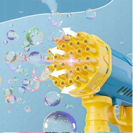 Mitragliatrice pistola spara bolle di sapone a batteria luce 32 bolle enzoled