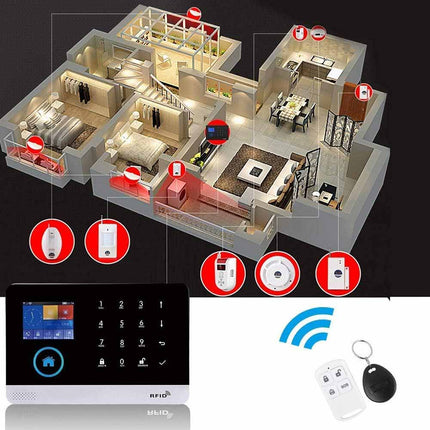 Sistema di allarme di sicurezza gsm antifurto wireless completo con app sms - enzoled