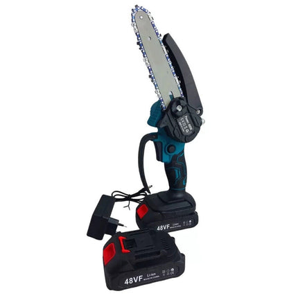 Motosega elettrica 2 batterie 48V lama 6 pollici con oliatore enzoled