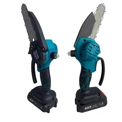 Motosega elettrica 2 batterie 48V lama 6 pollici con oliatore enzoled