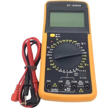 Multimetro digitale tester puntali display LCD misuratore corrente