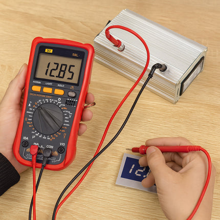 Multimetro digitale tester di tensione con puntali con display LCD