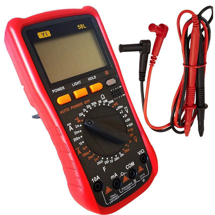 Multimetro digitale tester di tensione con puntali con display LCD