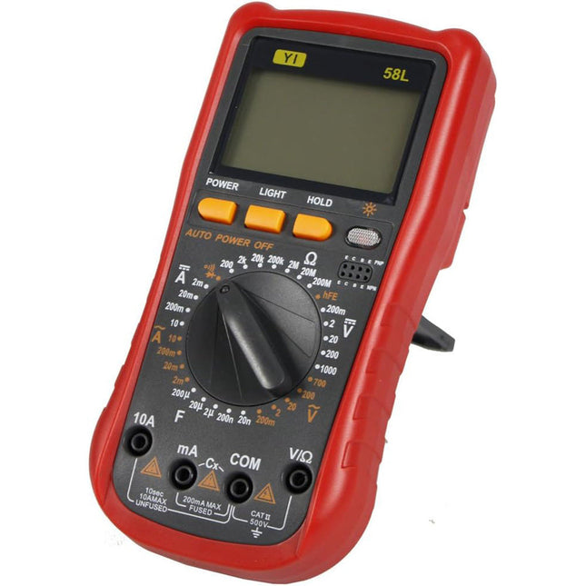 Multimetro digitale tester di tensione con puntali con display LCD