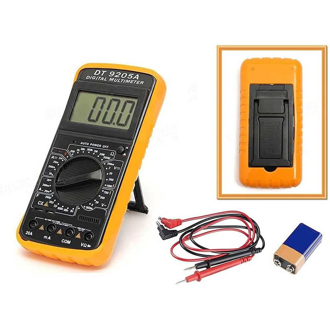 Multimetro digitale tester puntali display LCD misuratore corrente