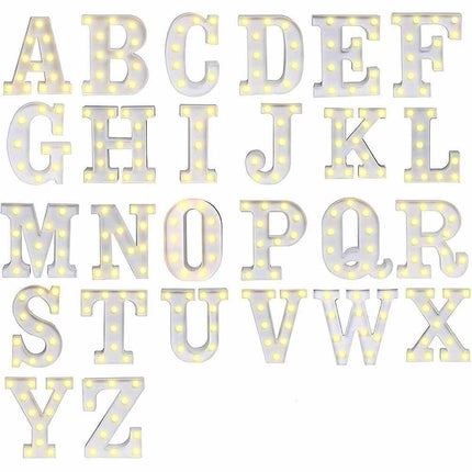 Lettere luminose a led alfabeto dalla A alla Z luminoso per decorazione casa compleanni nozze festa bar eventi luce calda - enzoled