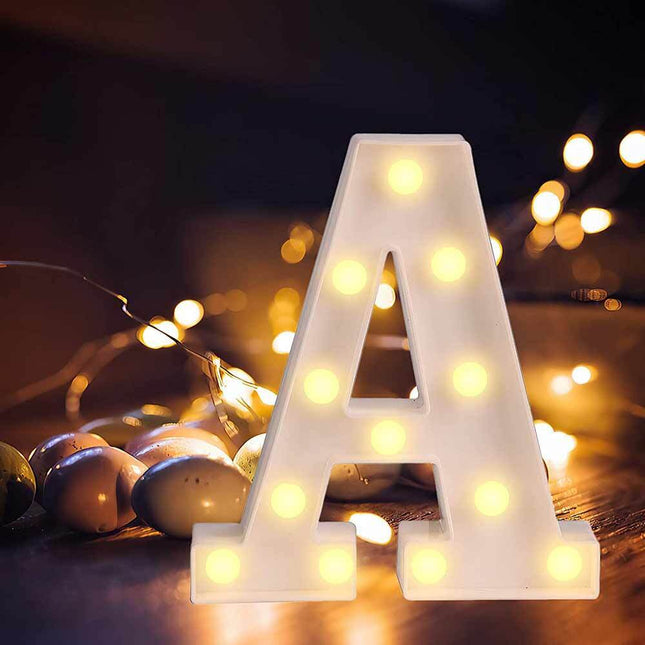 Lettere luminose a led alfabeto dalla A alla Z luminoso per decorazione casa compleanni nozze festa bar eventi luce calda - enzoled