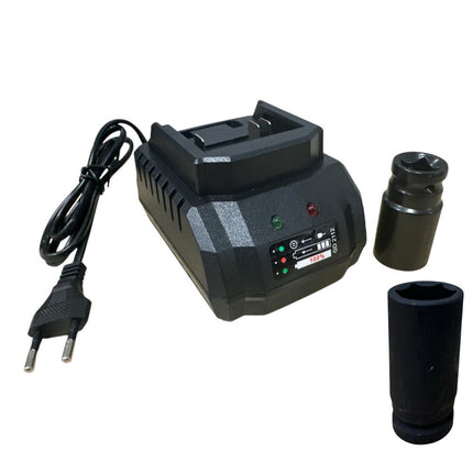 Avvitatore ad impulsi con doppia batteria 88 Volt con vari accessori trapano ricaricabile per auto bussolotto camion bussolotto 22 mm 30 mm - enzoled