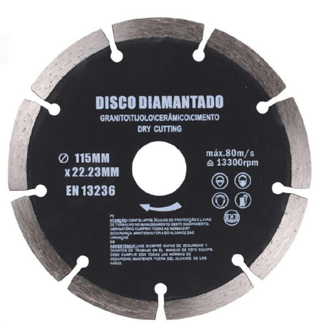 Disco diamantato segmentato180 mm 125  mm 115 mm per tagliapiastrelle smerigliatrice flex lama da taglio piastrelle granito ceramica - enzoled
