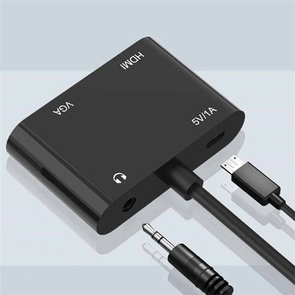 Adattatore Video da vga a hdmi+vga 1080p a vga uscita  Audio Jack 3,5mm convertitore  pc Monitor Cavo - enzoled