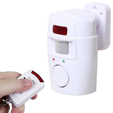 Allarme con due telecomandi infrarossi antifurto con sensore rilevatore di movimento di 110° sirena 105 db - enzoled