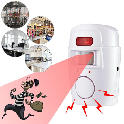 Allarme con due telecomandi infrarossi antifurto con sensore rilevatore di movimento di 110° sirena 105 db - enzoled