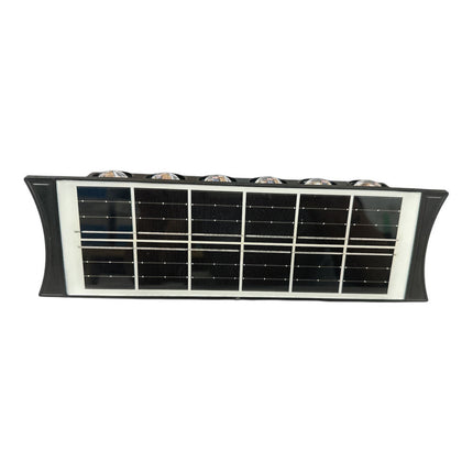 Applique a parete a doppia emissione da esterno con pannello solare lampada da muro da 8 e 12 led a doppia colorazione di luce fredda e calda - enzoled