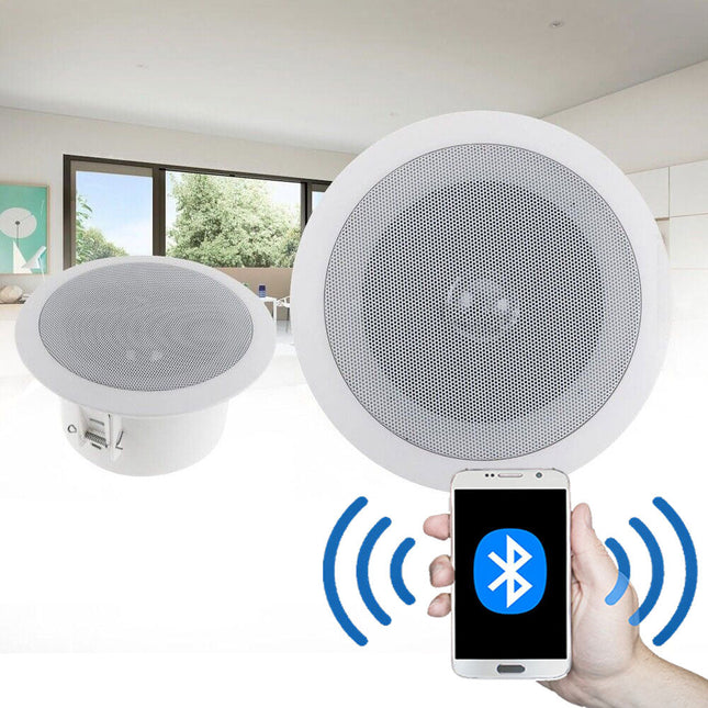 Coppia di casse bluetooth amplificate da incasso per filodiffusione cassa altoparlante 15watt per soffitto 8 Ohms - enzoled