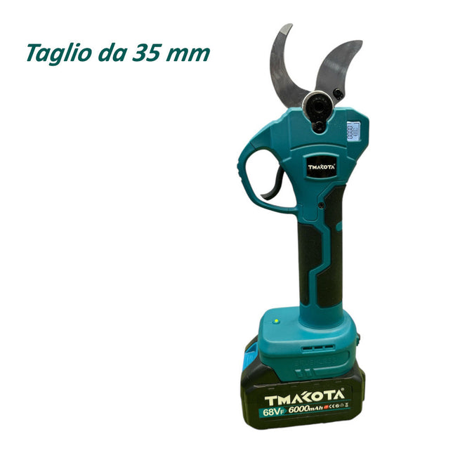 Forbici elettrica doppia batteria cesoia 68V taglio 35 mm taglia rami ricaricabile - enzoled