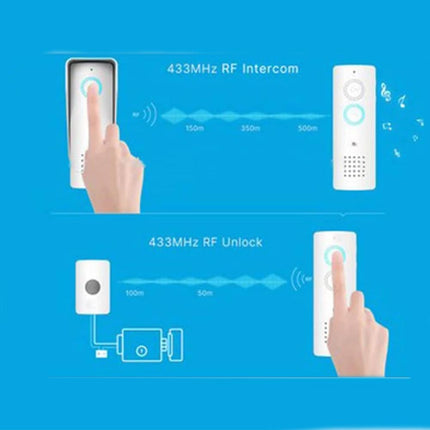 Citofono wireless senza fili monofamiliare con funziona apri porta campanello per casa 300 metri 8 suonerie - enzoled