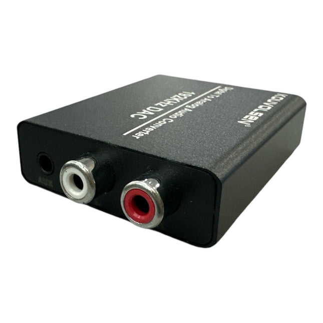 Convertitore unidirezionale audio da digitale ad analogico adattatore rca ottico aux 3,5mm 192KHz - enzoled