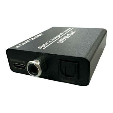 Convertitore unidirezionale audio da digitale ad analogico adattatore rca ottico aux 3,5mm 192KHz - enzoled