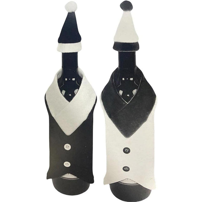 2 copribottiglia per Bottiglie di Vino Spumante Champagne Abito Uomo Classico Matrimonio - enzoled