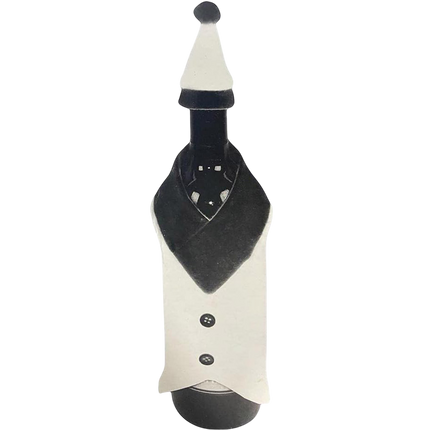 2 copribottiglia per Bottiglie di Vino Spumante Champagne Abito Uomo Classico Matrimonio - enzoled