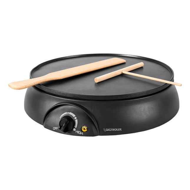Crepiera elettrica 1000 watt piastra antiaderente per crepes pancake ø 30 cm - enzoled