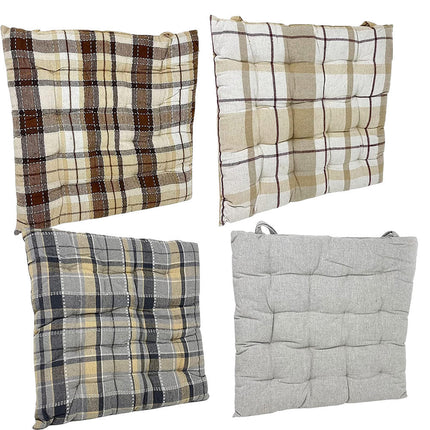 Cuscino per sedie da cucina cuscini imbottiti in cotone con laccetti 40x40 cm varie dimensioni - enzoled