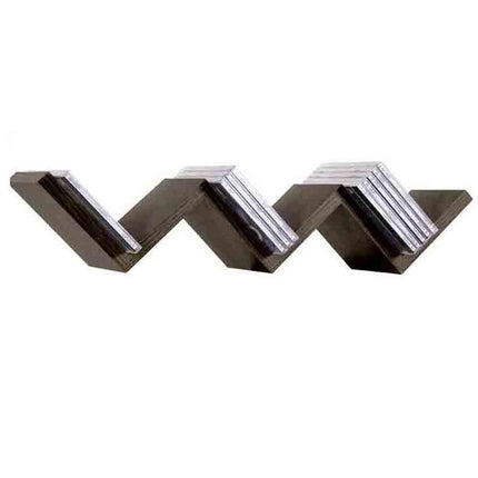 Mensola da Parete a Zig Zag in Legno scuro mdf 3 ripiani scaffale a muro 59x12 - enzoled