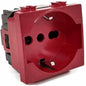 Presa schuko 10/16A rossa compatibile con matix prese spina tedesca 2P gruppo di continuità ups cassetta 503 - enzoled