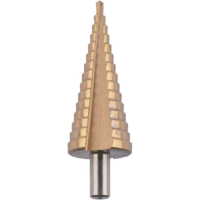 Punta conica per trapano a scalini diametro da 4 a 30 mm fresa a gradini in acciaio hss rivestimento in titanio per fori su acciaio ottone rame alluminio legno - enzoled