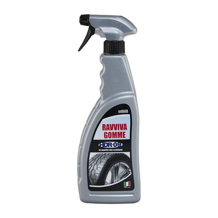 Detergente spray per pulire igienizzare tessuti interno auto e spray ravviva pneumatici moto camper 600 ml - enzoled