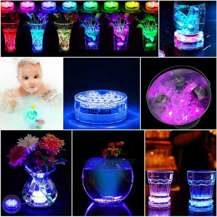 Faretto decoratico rgb impermeabile luci a batteria con telecomando cambia colore luci colarete - enzoled