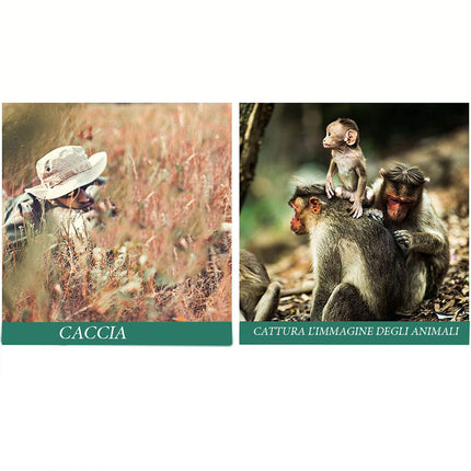 Fototrappola con sensore di movimento led infrarossi monitor 2” full hd foto camera per animali impermeabile IP66 - enzoled