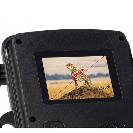Fototrappola con sensore di movimento led infrarossi monitor 2” full hd foto camera per animali impermeabile IP66 - enzoled