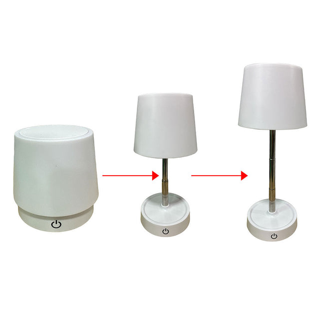 Lampada bistrot da tavolo a led telescopica dimmerabile lampada ricaricabile usb touch luce naturale - enzoled