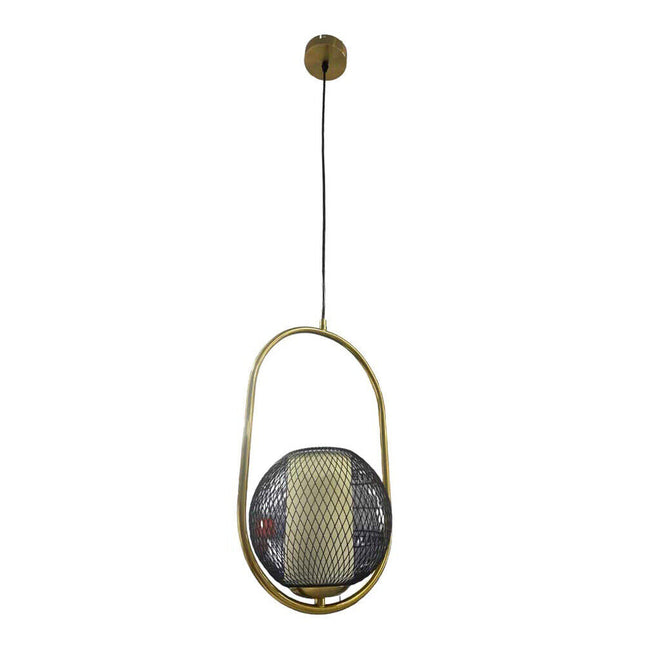 Lampadario moderno a sospensione lampada contemporanea in metallo oro attacco E27 - enzoled