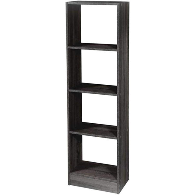 Mobile libreria moderna in legno mdf 4 cubi 4 ripiani parete attrezzata 137x40x24 cm - enzoled