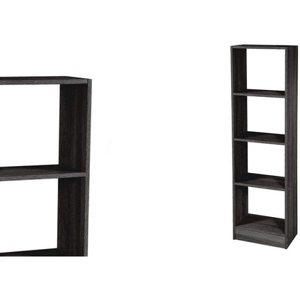 Mobile libreria moderna in legno mdf 4 cubi 4 ripiani parete attrezzata 137x40x24 cm - enzoled
