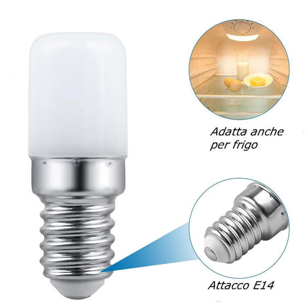 2 Lampadina led E14 2 watt per frigorifero lampadario macchina cucire lampadine a rispiamo energetico - enzoled