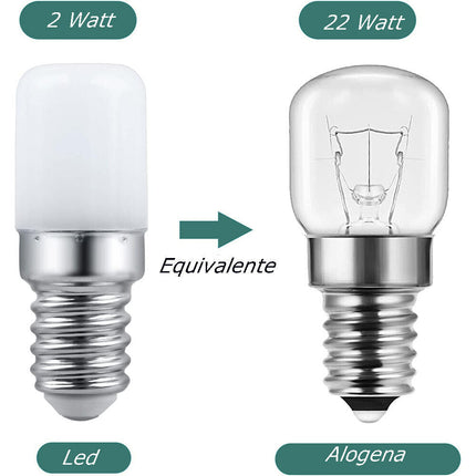 2 Lampadina led E14 2 watt per frigorifero lampadario macchina cucire lampadine a rispiamo energetico - enzoled