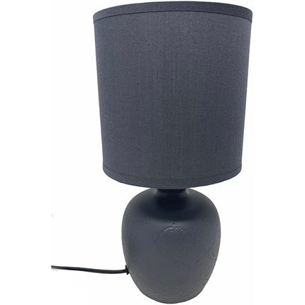 Lume in ceramica moderno lumetto da comodino con base in ceramica abat jour lampada da tavolo paralume attacco e14 - enzoled