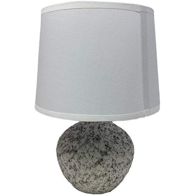 Lume in ceramica moderno lumetto da comodino con base effetto marmo abat jour lampada da tavolo paralume attacco e14 - enzoled