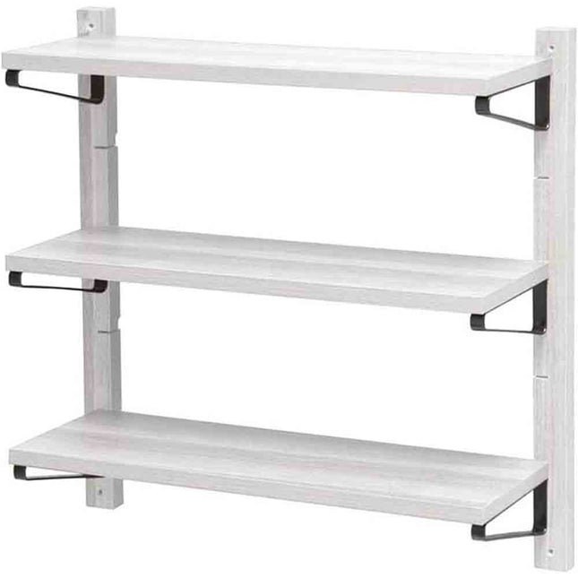 Scaffale in legno da parete multiuso 3 ripiani  porta oggetti complemento d'arredo vari colori 60x17x60 X12 - enzoled