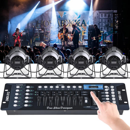 Centralina mixer luci 192 canali con display DMX controller luce da discoteca Dj - enzoled