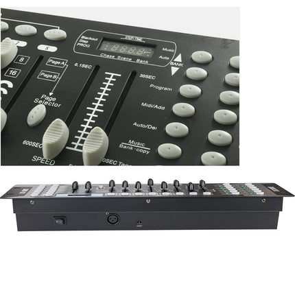 Centralina mixer luci 192 canali con display DMX controller luce da discoteca Dj - enzoled