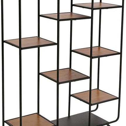 Libreria stile industriale mobile a 7 scaffali parete divisoria mobile da soggiorno cucina - enzoled