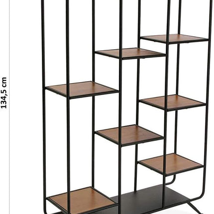 Libreria stile industriale mobile a 7 scaffali parete divisoria mobile da soggiorno cucina - enzoled