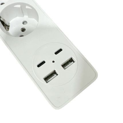 Multipresa schuko ciabatta a 2 3 4 5 posti con interruttore ON/OFF due uscite Usb due Tyoe-c 16A - enzoled
