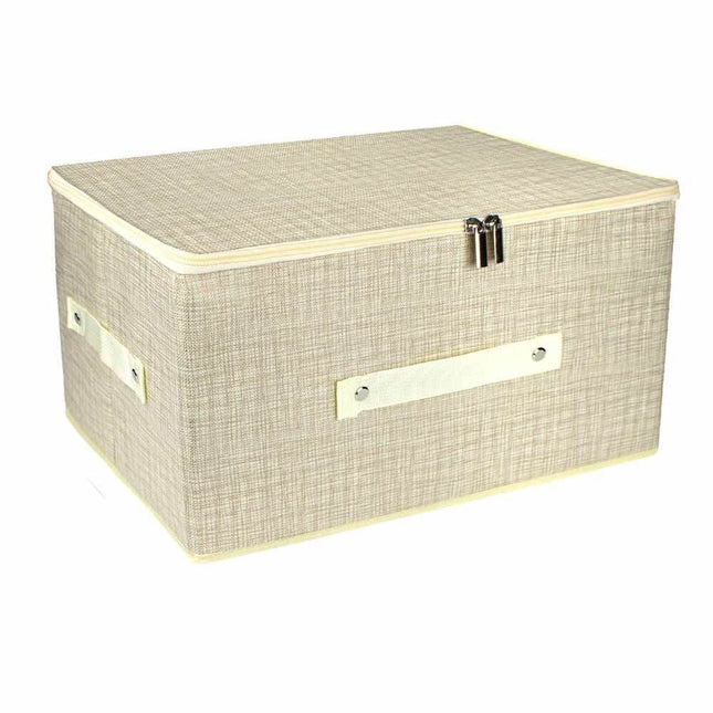 Scatola box porta abiti contenitore organizer portaoggetti per armadi con chiusura zip cerniera 45x60x24 cm - enzoled